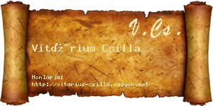 Vitárius Csilla névjegykártya
