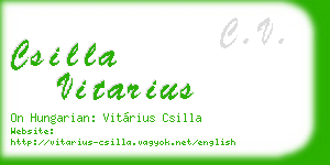 csilla vitarius business card
